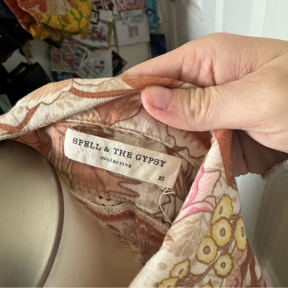 Spell & The Gypsy Paisley Button Down XS - Picture 4 of 4